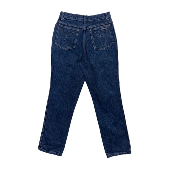 Vintage Calvin Klein High Rise Jeans Womens Sz 12 Blue Denim Cotton Straight - Picture 2 of 12